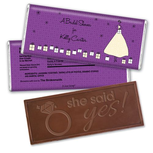 Glamorous Gifts Bridal Shower Favors Personalized Embossed Bar Assembled
