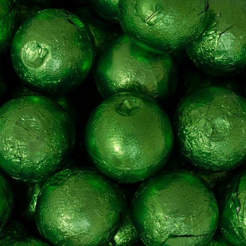Kiwi Green Caramel Filled Foil Balls