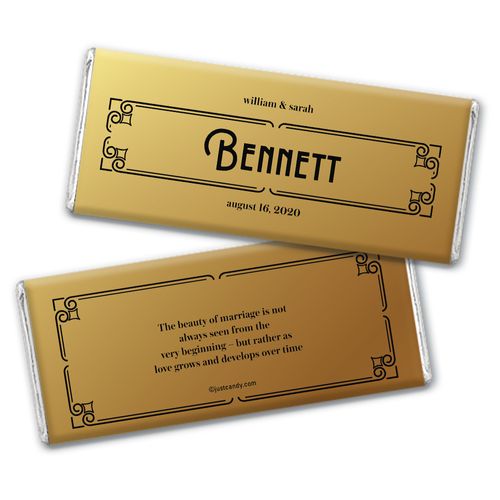 Personalized Love is Golden Wedding Chocolate Bars
