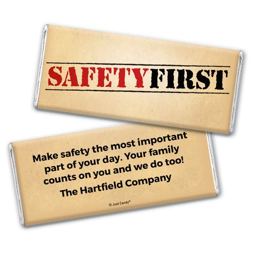 Safety Stamp Personalized Candy Bar - Wrapper Only