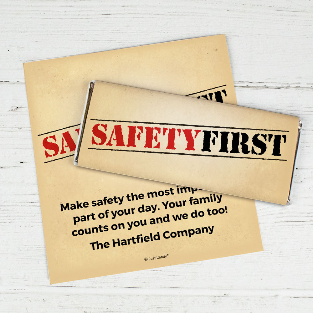 National Safety Month Prizes Safety Stamp Personalized Candy Bar
