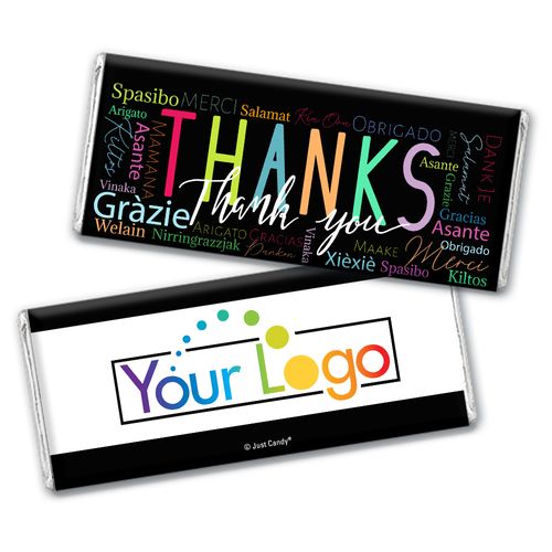 Personalized Thanks Language Logo Chocolate Bar