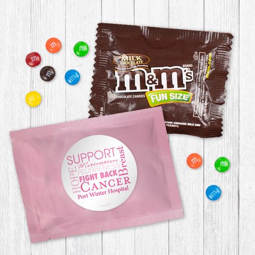 Personalized Breast Cancer Awareness Strength in Words - Milk Chocolate M&Ms