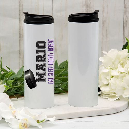 Personalized Hockey Stainless Steel Thermal Tumbler (16oz)
