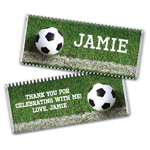 Personalized Birthday Soccer Balls Chocolate Bar Wrappers