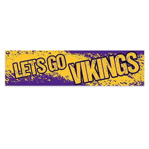 Let's Go Vikings Football Party 5 Ft. Banner