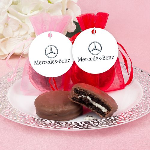 Personalized Valentine's Day Add Your Logo Chocolate Covered Oreo Cookie in Organza Bags