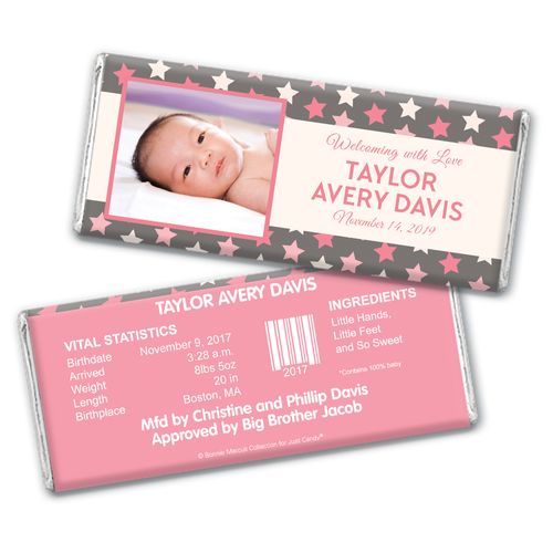 Bonnie Marcus Collection Personalized Wrapper Star Girl Birth Announcement