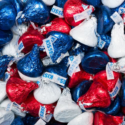 Hershey's Kisses Red, Blue, & White Foil Candy
