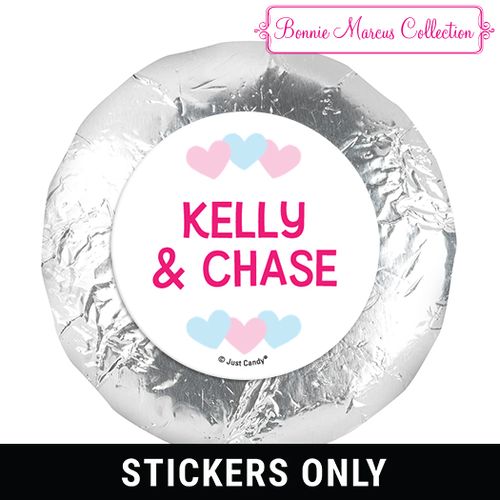 Personalized Bonnie Marcus Onesies Gender Reveal 1.25" Stickers (48 Stickers)