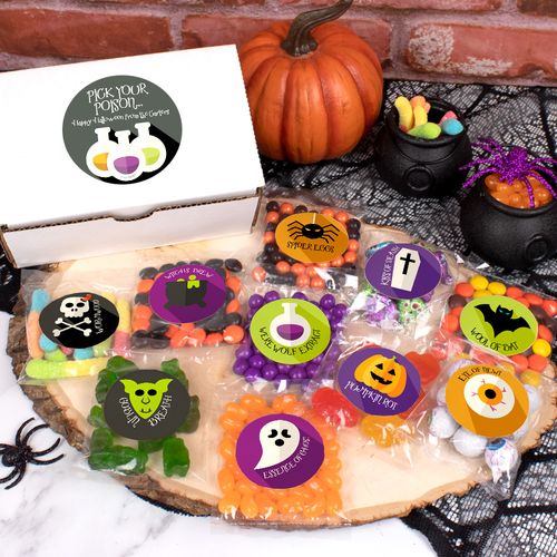 Personalized Halloween Pick Your Poison Care Package Candy Gift Box