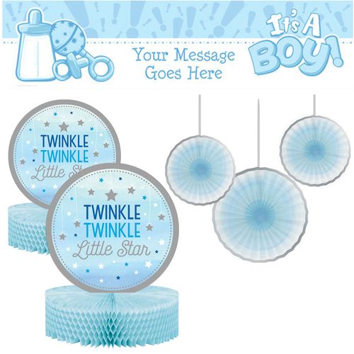 Baby Shower Decorating Kit - Twinkle Blue
