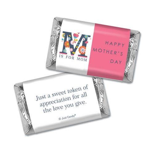 Personalized Mother's Day Hershey Miniature Wrappers Only - M is for Mom