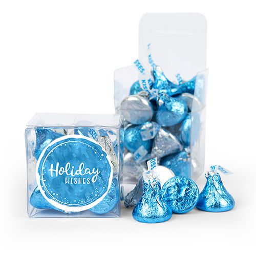 Holiday Wishes Hershey's Kisses Clear Gift Box