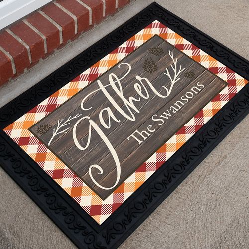 Personalized Fall 18" x 30" Doormat Gather