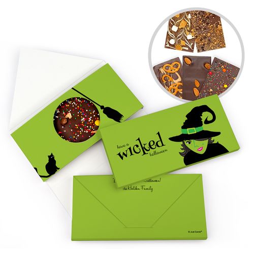 Personalized Halloween Wicked Witch Bar Gourmet Infused Belgian Chocolate Bars (3.5oz)