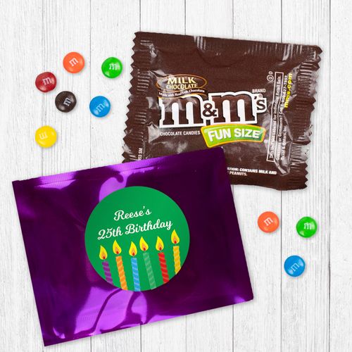 Personalized Birthday Candles - Milk Chocolate M&Ms