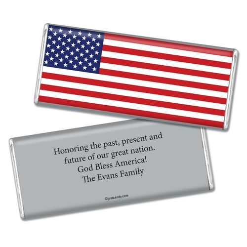 Freedom Flag Personalized Chocolate Bar Assembled
