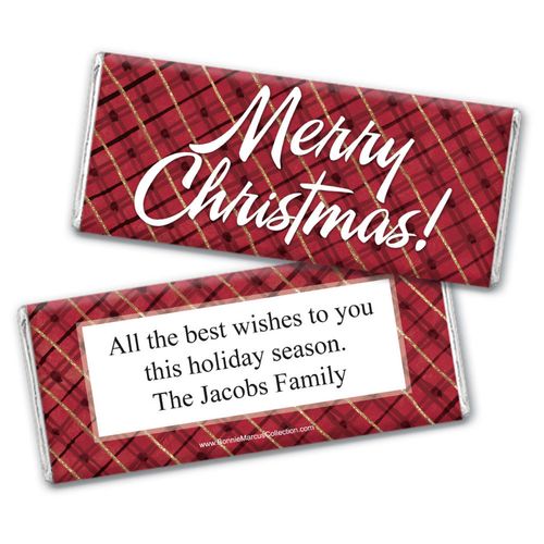 Personalized Bonnie Marcus Classical Christmas Christmas Chocolate Bar & Wrapper