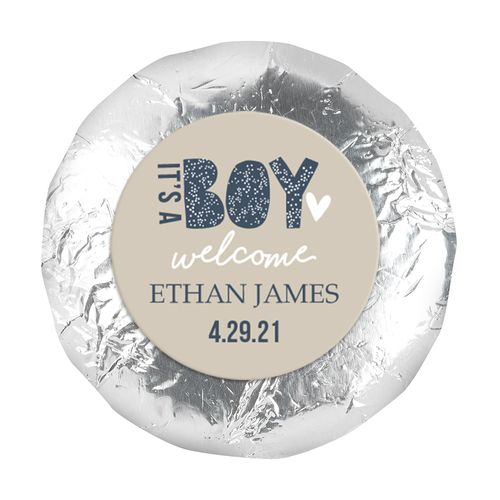 Personalized It's a Boy Birth Announcement 1.25in Stickers (48 Stickers)