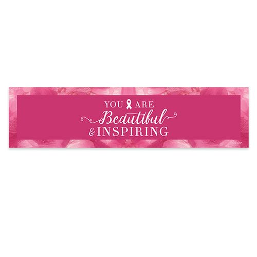 Personalized Breast Cancer Awareness Pink Inspiration 5 Ft. Banner