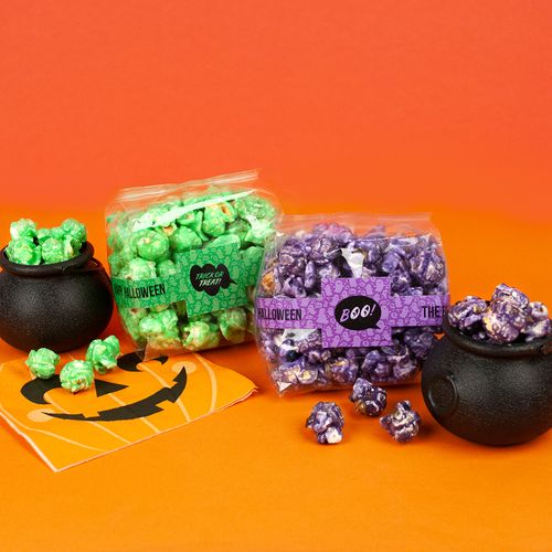 Personalized Halloween Spooky Phrases Candy Coated Popcorn 3.5 oz Bags