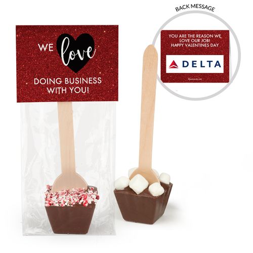 Personalized Valentine's Day Corporate Dazzle Add Your Logo Hot Chocolate Spoon