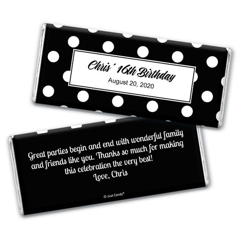 Dot Filled Day Personalized Candy Bar - Wrapper Only