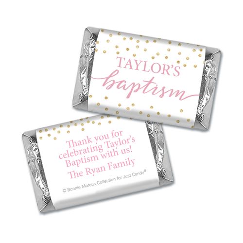 Personalized Bonnie Marcus Confetti Baptism Mini Wrappers Only