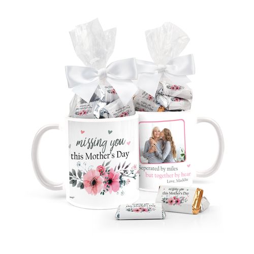 Personalized Mother's Day Photo 11oz Mug with approx. 24 Wrapped Hershey's Miniatures