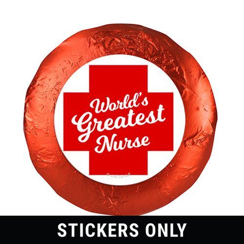 Nurse Appreciation Red Cross 1.25" Stickers (48 Stickers)