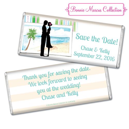 Tropical I Do Save the Date Candy Bars Personalized Hershey's Bar Assembled