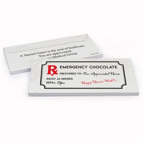 Deluxe Personalized Nurse Appreciation Emergency Candy Bar Favor Box