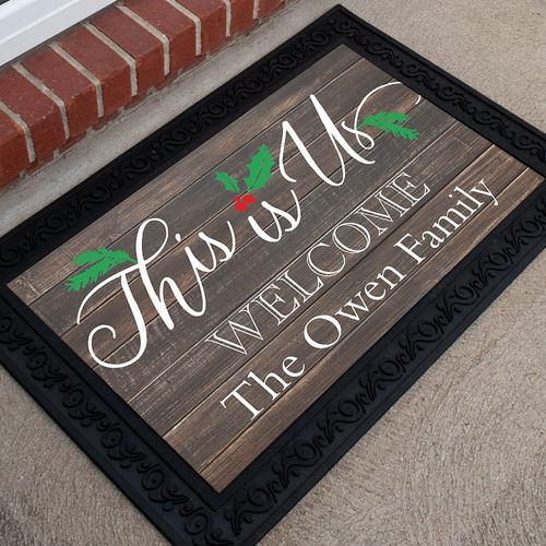 Personalized Christmas 18" x 30" Doormat This Is Us