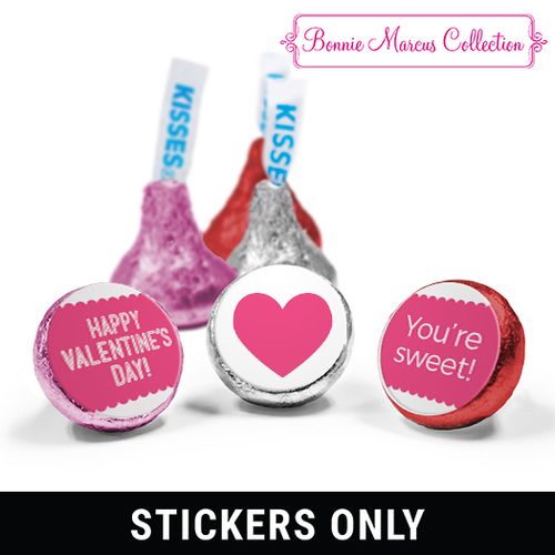 Personalized Valentine's Day Sweet Treat 3/4" Stickers (108 Stickers)