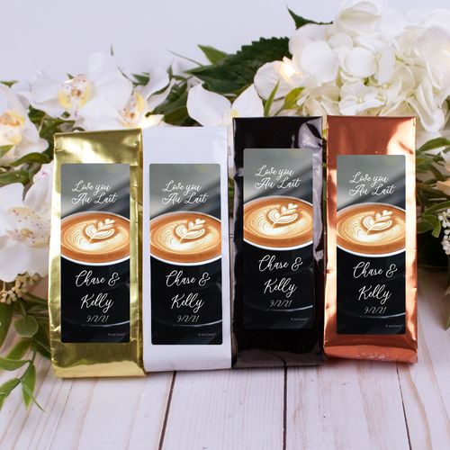 Personalized Wedding Colombian Coffee - Love you Au Lait