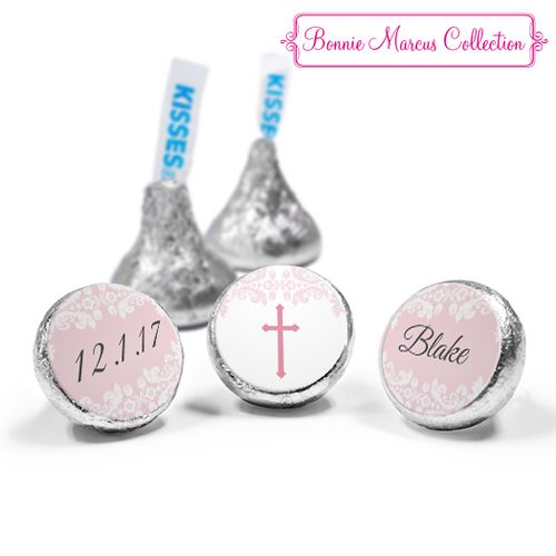Personalized Bonnie Marcus Floral Filigree Baptism Hershey's Kisses