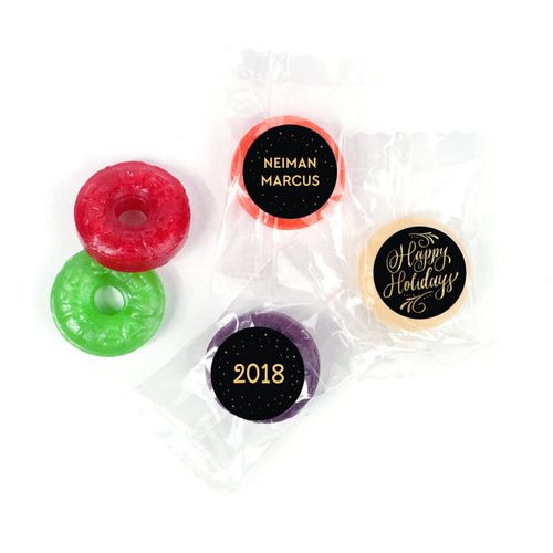 Personalized Bonnie Marcus Happy Holidays Flourish LifeSavers 5 Flavor Hard Candy