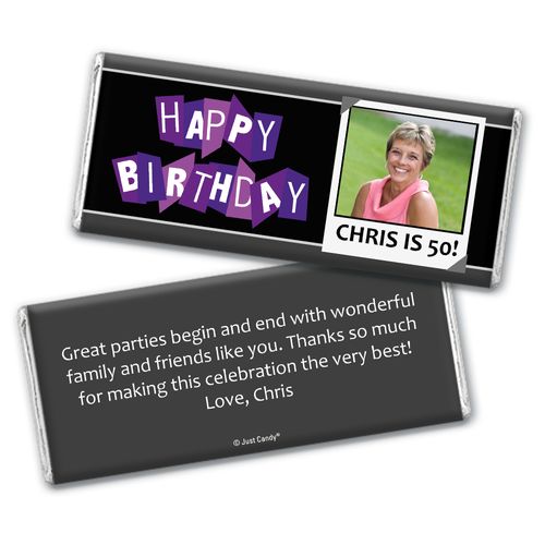 Polaroid Birthday Personalized Candy Bar - Wrapper Only