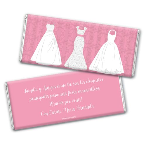 Personalized Quinceaera 3 White Dresses Chocolate Bar Wrappers