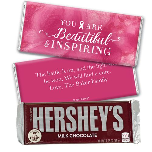 Personalized Breast Cancer Pink Inspiration Hershey's Milk Chocolate Bar