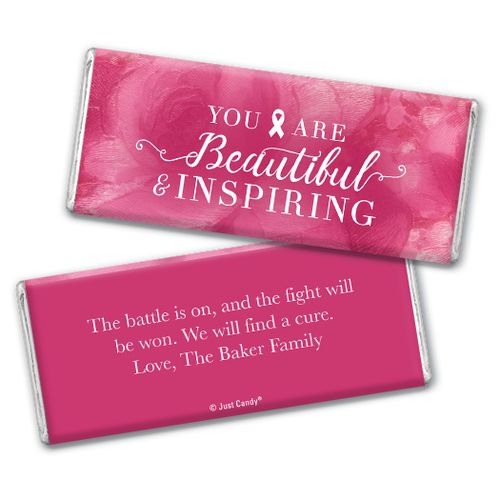 Personalized Breast Cancer Pink Inspiration Chocolate Bar