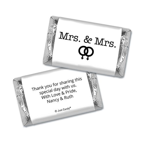 Personalized Mini Wrappers Only - Lesbian Wedding Mrs. & Mrs.
