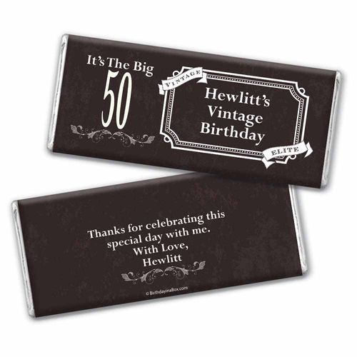 Vintage Elite Birthday Personalized Hershey's Chocolate Bar
