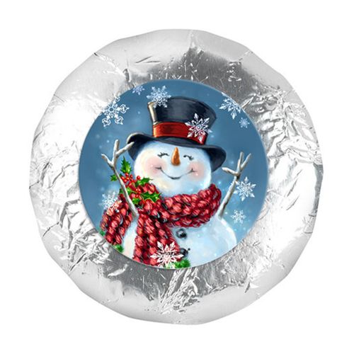 Christmas 1.25" Stickers - Jolly Snowman (48 Stickers)