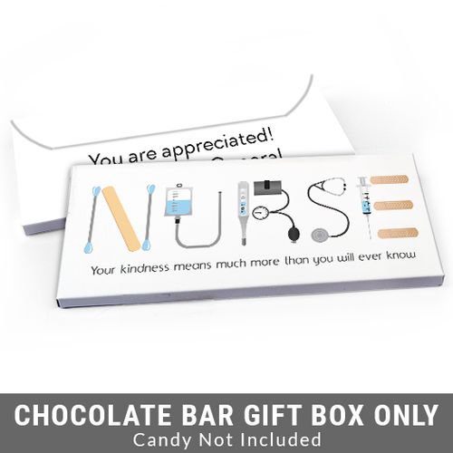 Deluxe Personalized First Aid Nurse Appreciation Candy Bar Favor Box