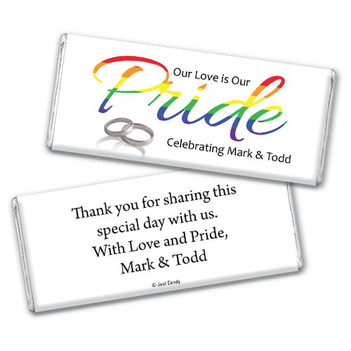 Personalized Chocolate Bar & Wrapper - LGBT Wedding Love & Pride