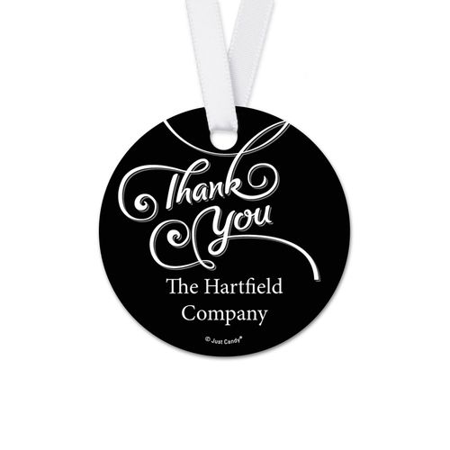 Personalized Thank You Scroll Round Favor Gift Tags (20 Pack)
