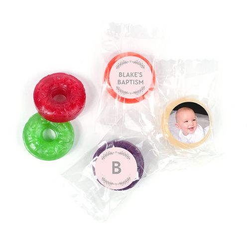 Personalized Bonnie Marcus Filigree and Heart Baptism LifeSavers 5 Flavor Hard Candy (300 Pack)