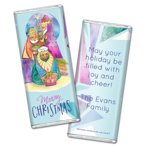 Personalized Chocolate Bar & Wrapper - Christmas Wise Men